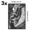 Americanflat Snap-In Picture Frame in Black - Set of 3 - Poster Frame with Slimline Molding, Plexiglass Cover, and Hanging Hardware - Black